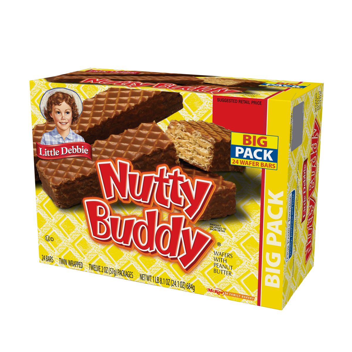 Little Debbie Peanut Butter Nutty Bar - 24.1 oz / 24 ct - Imagen 4