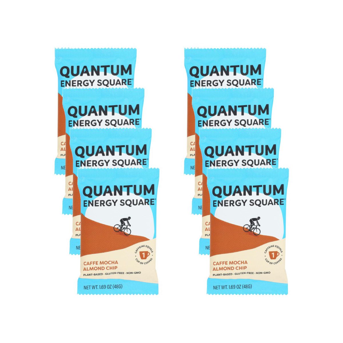 Barra Quantum Energy Squares Caffe Mocha Almond Chip - 8 barras, 1.69 oz - Imagen 2