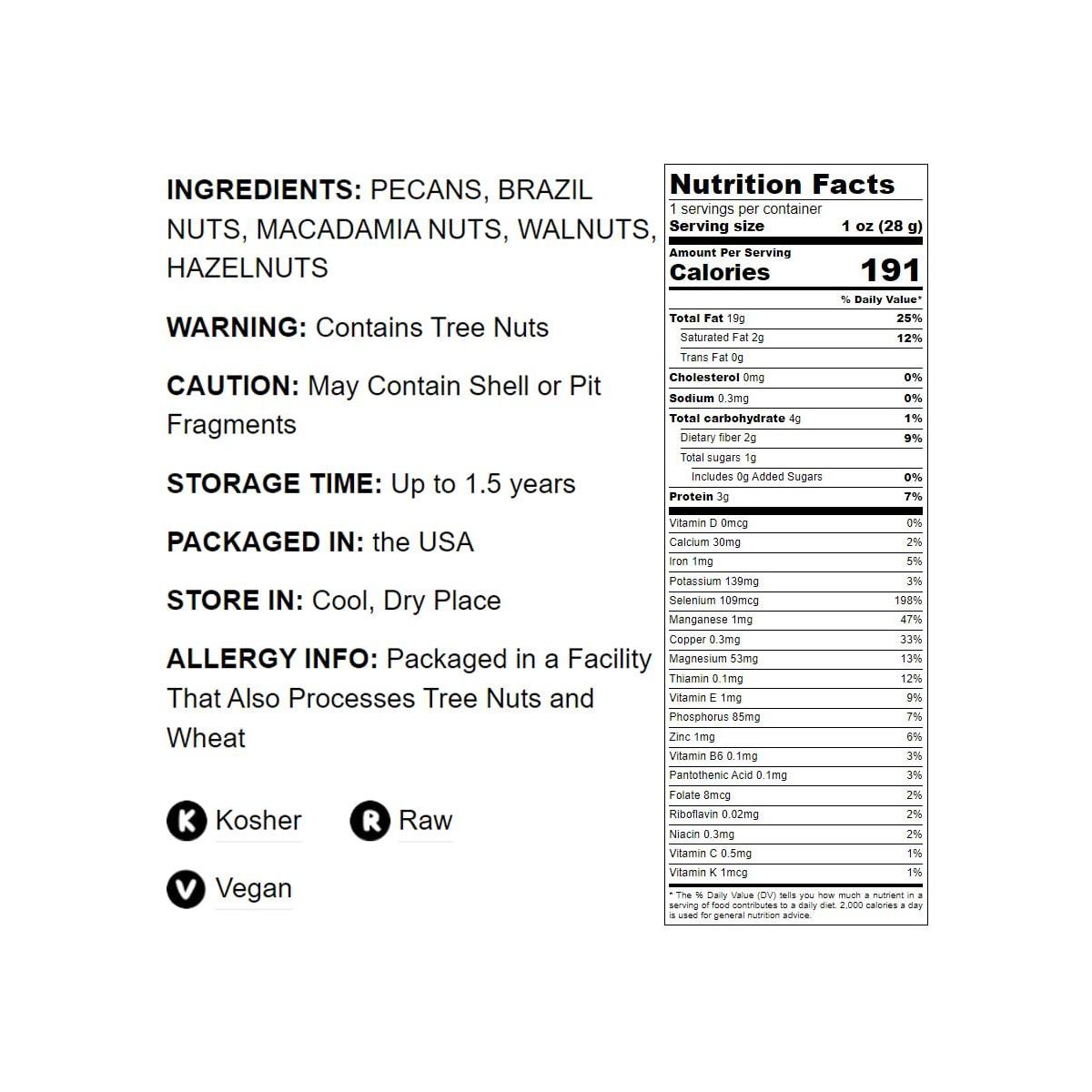 Mezcla de Nueces Keto - por Food To Live - Imagen 4