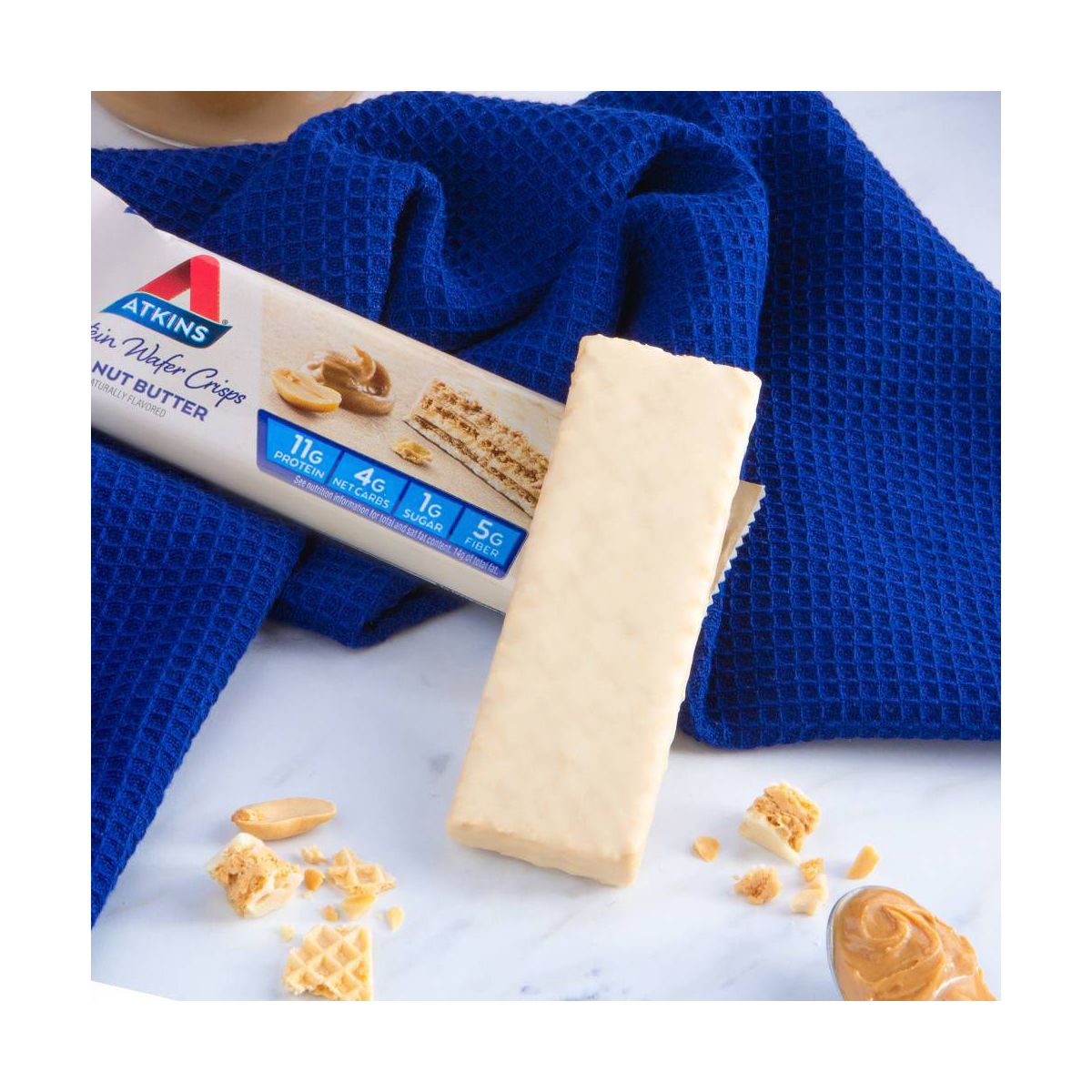 Barritas Proteicas de Galleta Crujiente con Suero de Leche y Mantequilla de Cacahuate Atkins - 10g de Proteína - Paquete de 5 - Imagen 6