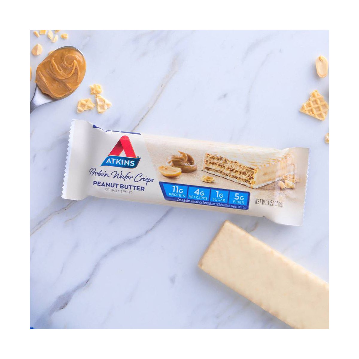 Barritas Proteicas de Galleta Crujiente con Suero de Leche y Mantequilla de Cacahuate Atkins - 10g de Proteína - Paquete de 5 - Imagen 7