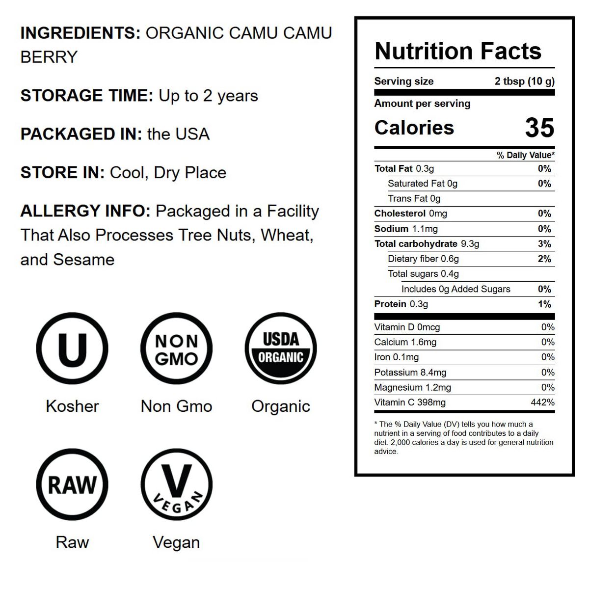 Polvo Orgánico de Camu Camu - por Food To Live - Imagen 3