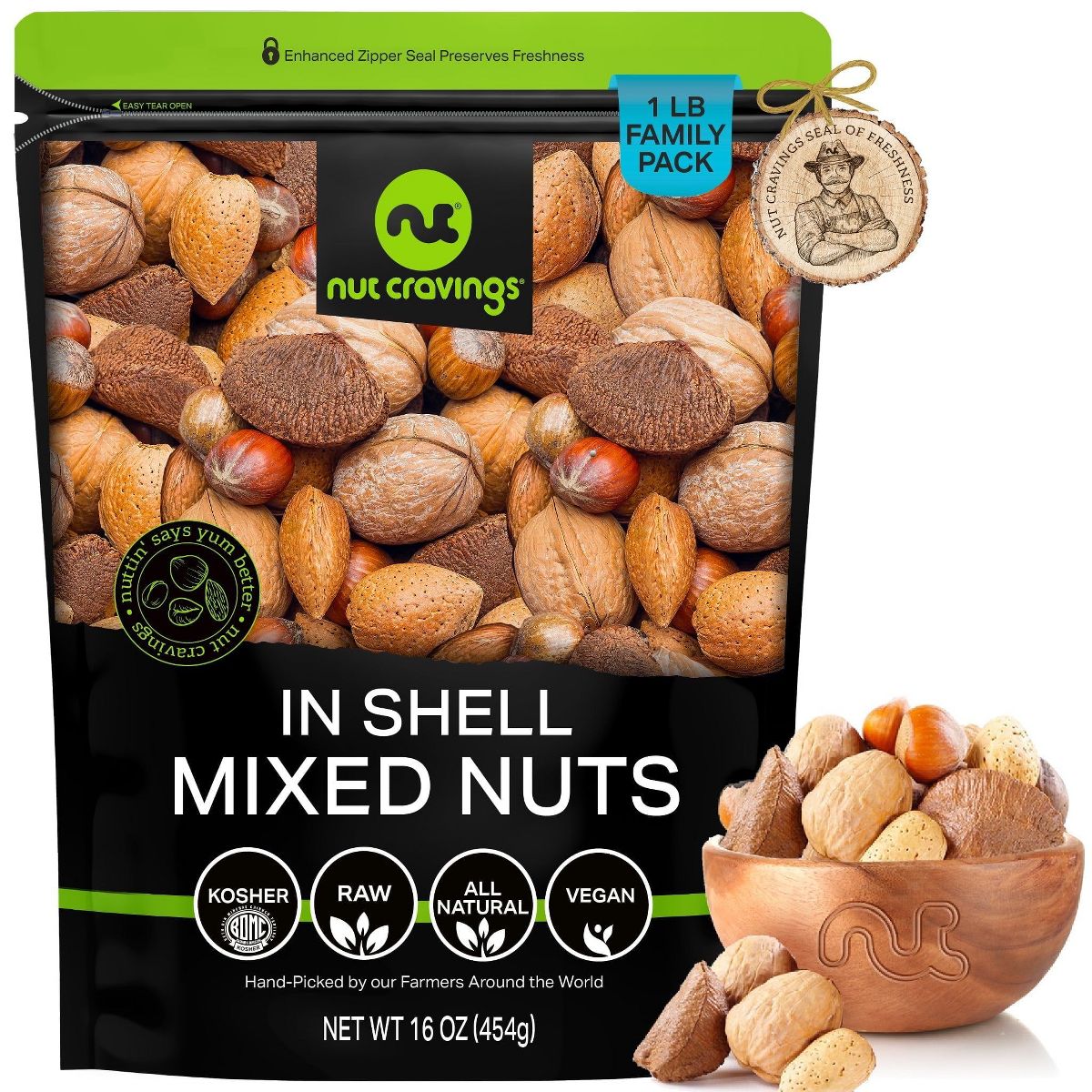 Mezcla de Nueces (con Cáscara) Brasil Nuez de la India Almendras Avellanas Pacanas por Nut Cravings