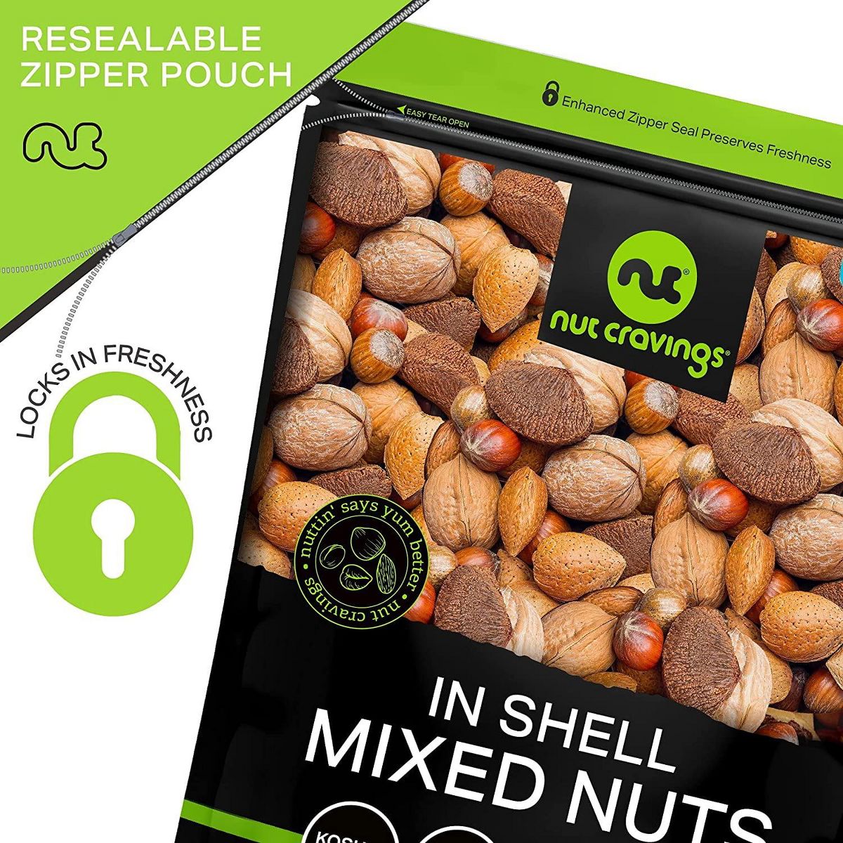 Mezcla de Nueces (con Cáscara) Brasil Nuez de la India Almendras Avellanas Pacanas por Nut Cravings - Imagen 4
