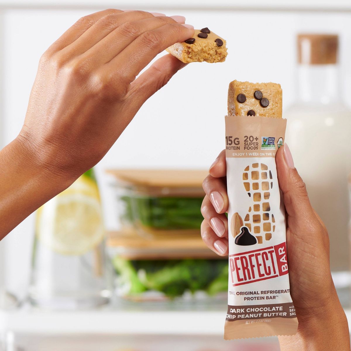 Perfect Bar Mantequilla de Cacahuate con Chocolate Oscuro y Sal Marina - 2.3 oz - Imagen 7