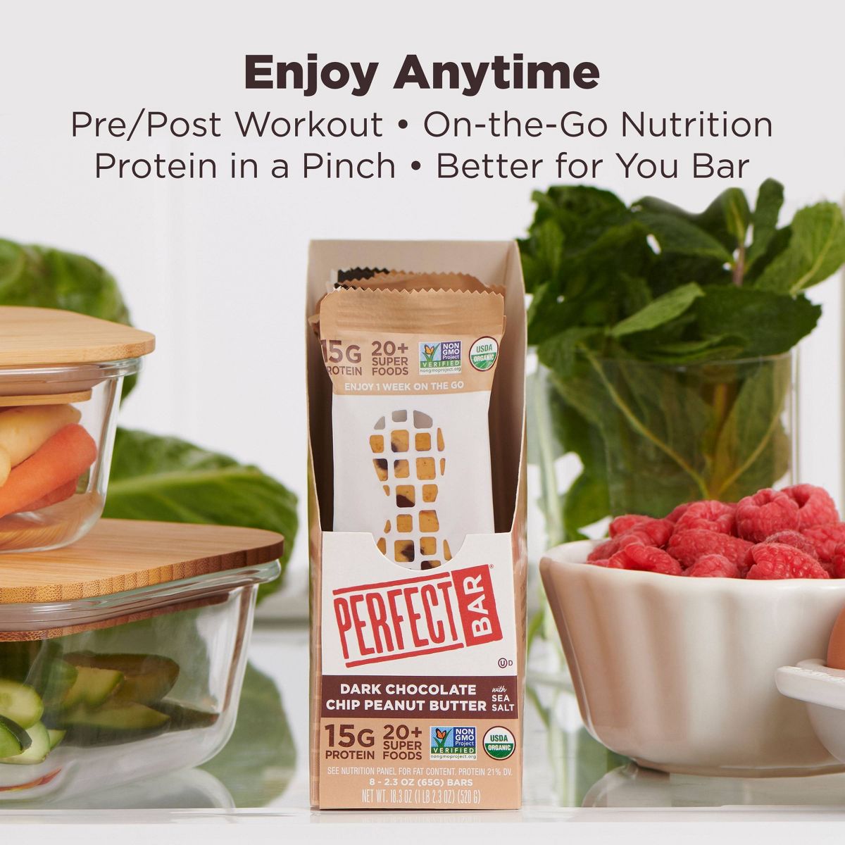Perfect Bar Mantequilla de Cacahuate con Chocolate Oscuro y Sal Marina - 2.3 oz - Imagen 8
