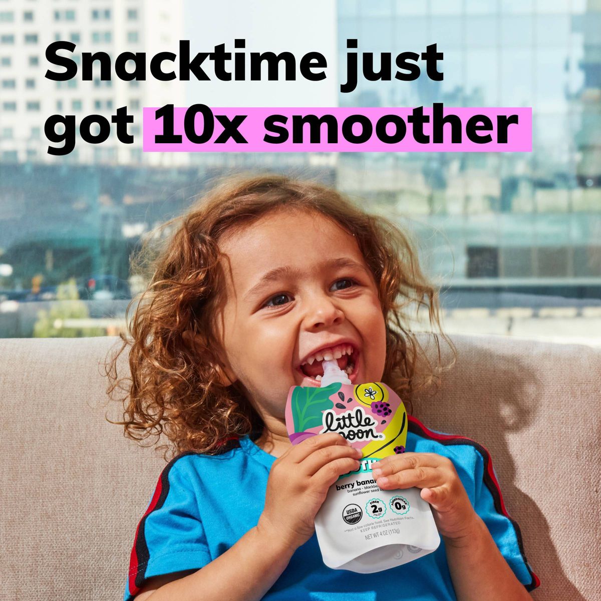 Little Spoon Green Dream Smoothie Orgánico para Niños - Bolsas Refrigeradas de 16 oz/4ct - Imagen 5