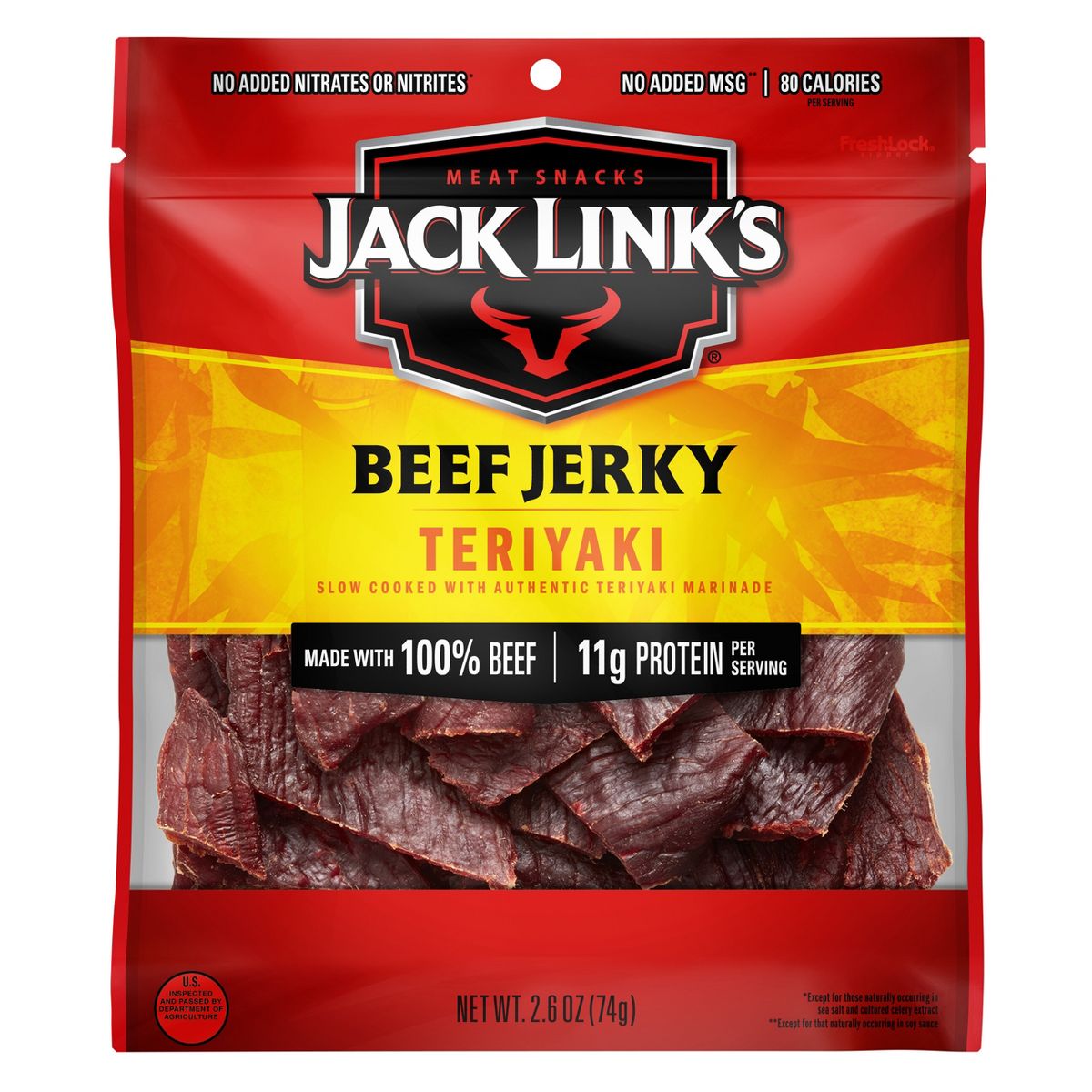 Jack Link's Carne Seca Teriyaki - 2.6 oz