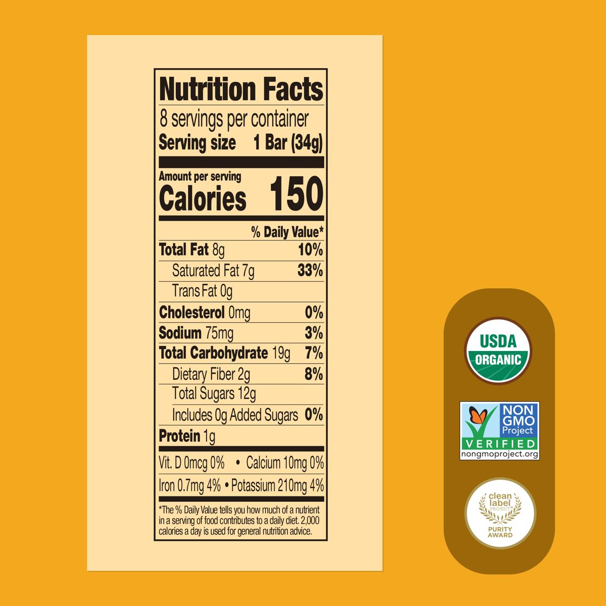 Barritas de Snack Once Upon a Farm Plátano con Chips de Chocolate y Avena - 9.6 oz / 8 ct - Imagen 5