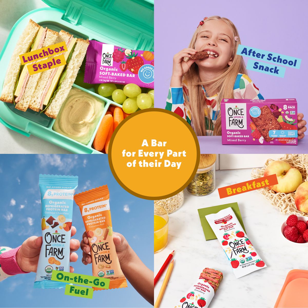 Barritas de Snack Once Upon a Farm Plátano con Chips de Chocolate y Avena - 9.6 oz / 8 ct - Imagen 9