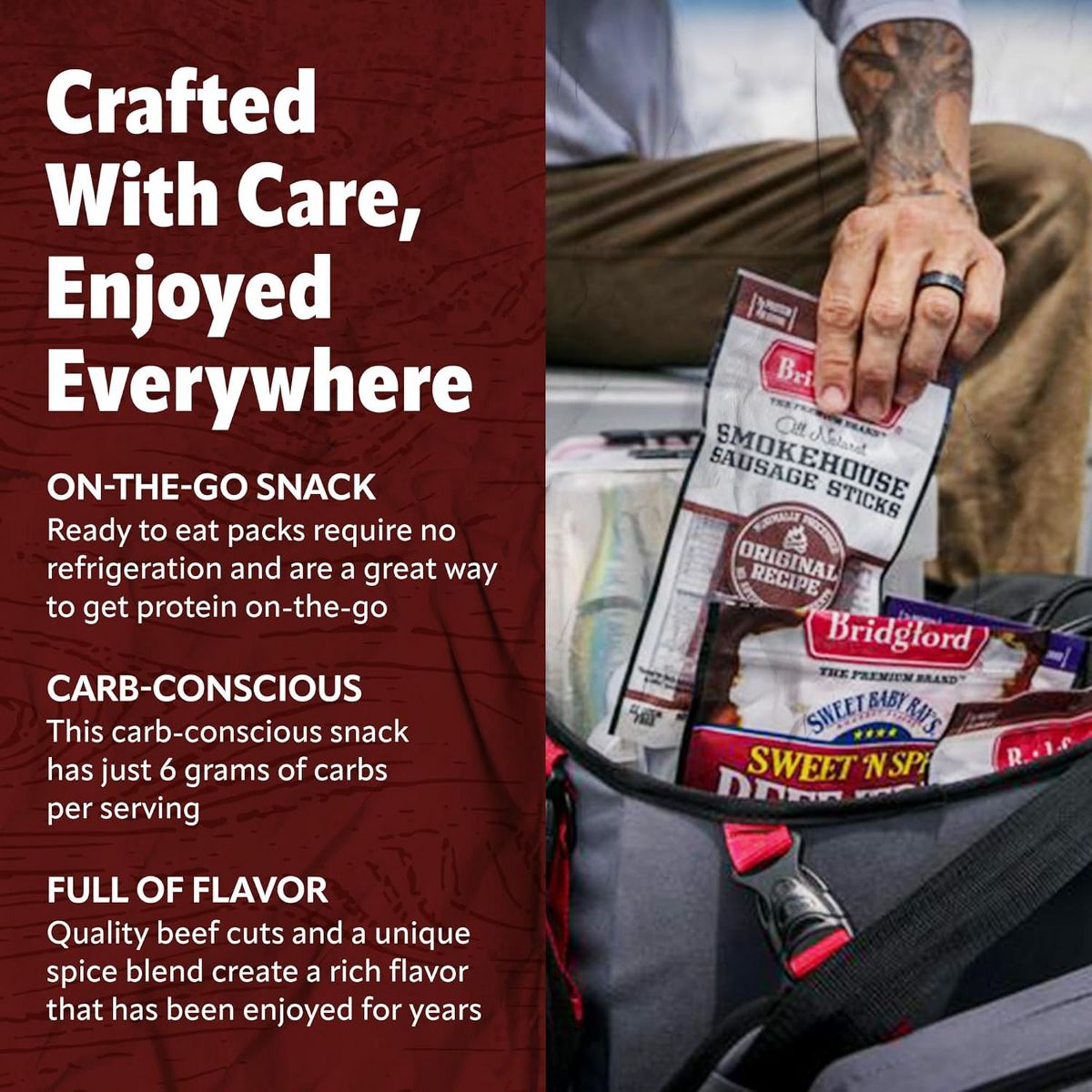 Palo de Pepperoni Bridgford Old World 16 oz - Ahumado Natural para Pizza y Sándwiches - Snack Alto en Proteína, Cero Carbohidratos, Keto. - Imagen 7