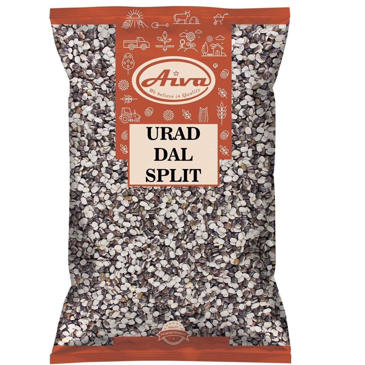 Aiva Urad Split Black Gram (Urad Dal con piel) – Garbanzo Negro Partido Suelto Premium para Cocinar, Uso en Cocina India y del Sur de Asia - Imagen 3