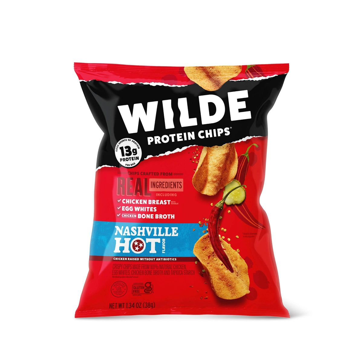 WILDE Papas con 13g de Proteína - Sabor Nashville Hot - Paquete con 4 - Imagen 4
