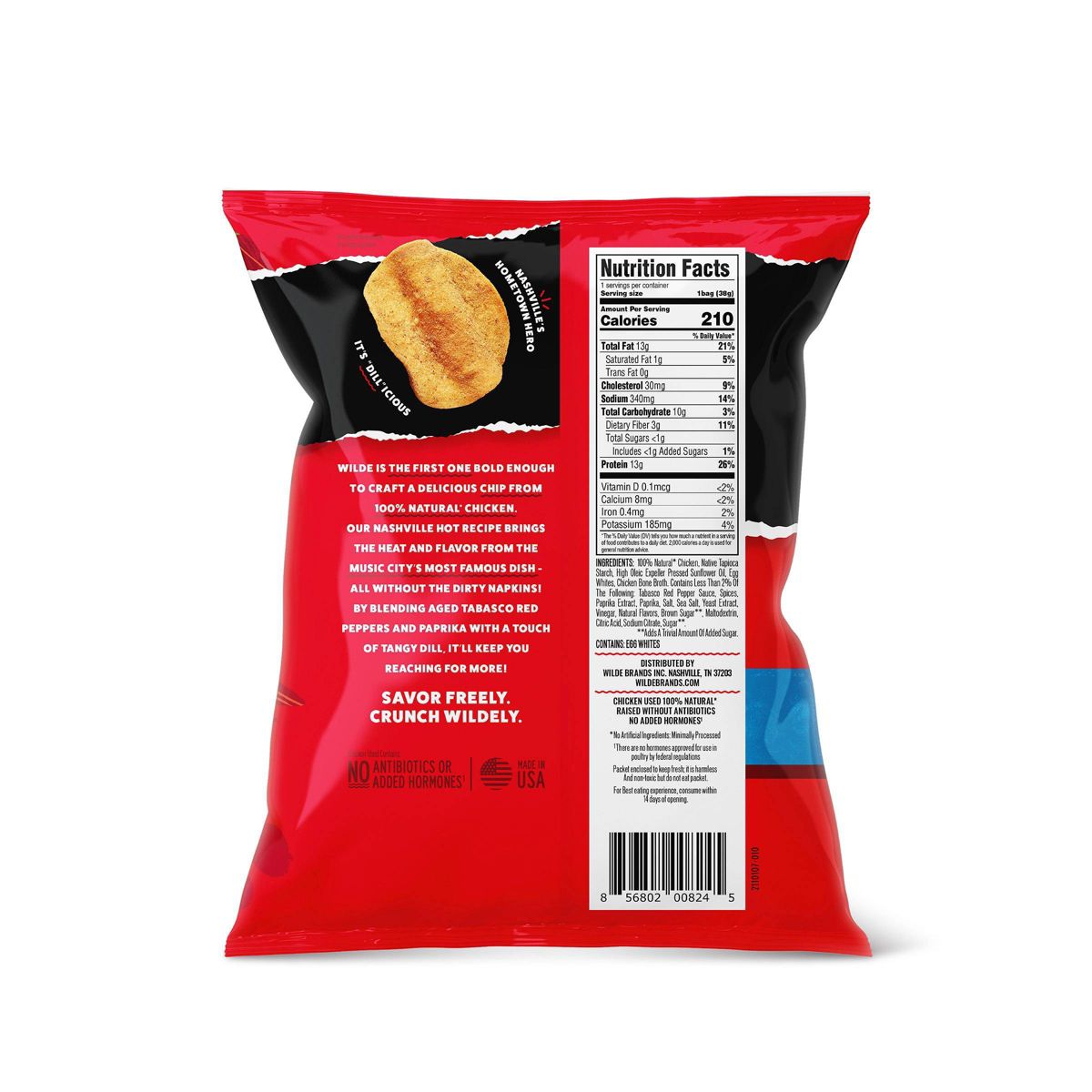 WILDE Papas con 13g de Proteína - Sabor Nashville Hot - Paquete con 4 - Imagen 5