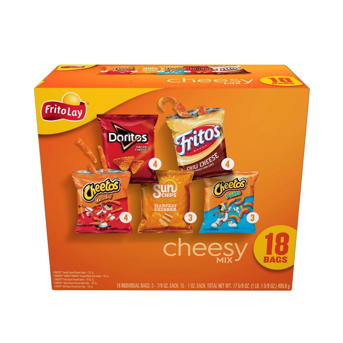 Frito-Lay Paquete Variado de Sabores con Queso - 18ct