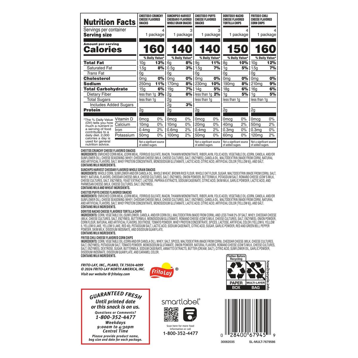 Frito-Lay Paquete Variado de Sabores con Queso - 18ct - Imagen 8