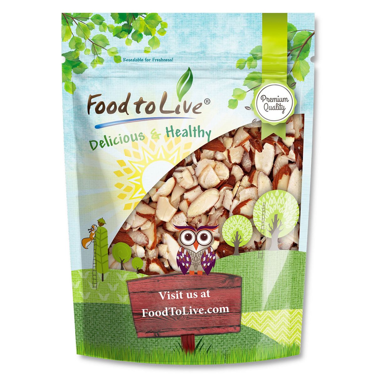 Almendras Fileteadas Tostadas Naturales - por Food to Live