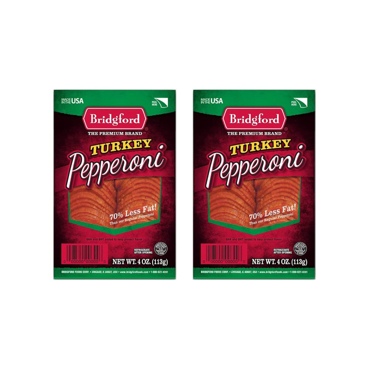 Bridgford Sliced Turkey Pepperoni 4 oz - Rodajas de Pepperoni para Pizza y Sándwiches - Snacks Saludables Ahumados Naturalmente para Dietas Bajas en Carbohidratos y Keto - Imagen 2