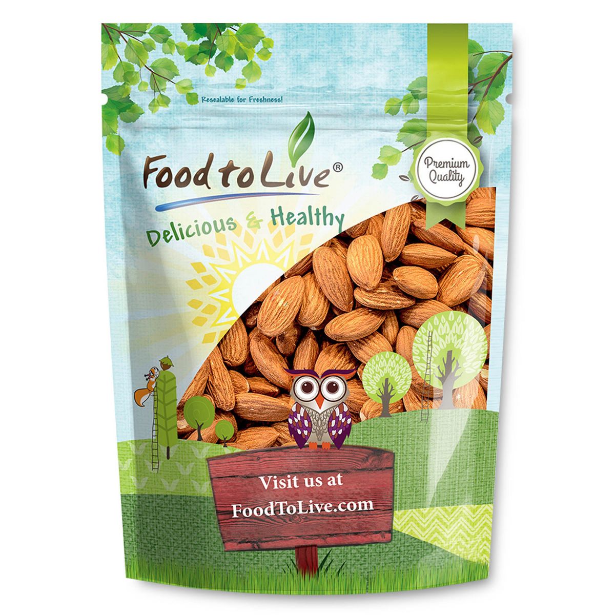 Almendras California - Supremas, Enteras, Crudas, Sin Sal, Sin Tostar, Kosher, Veganas, Keto, Paleo, Bajo en Sodio. - Imagen 2