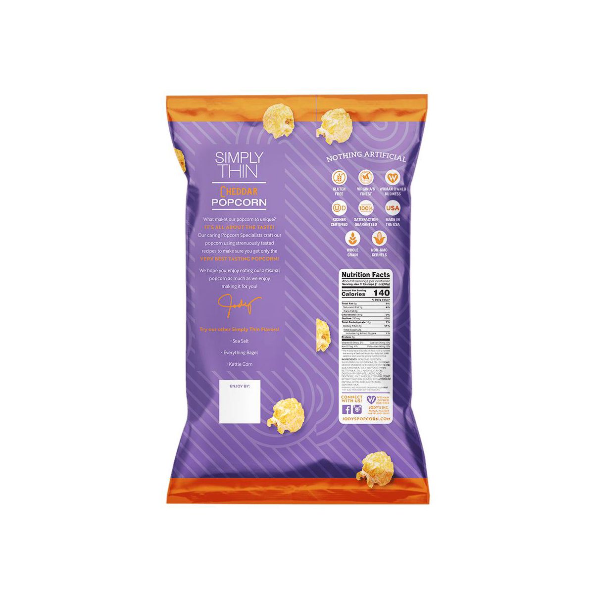 Paquete de 2 Palomitas – Simply Thin Cheddar y Sal de Mar - Imagen 5