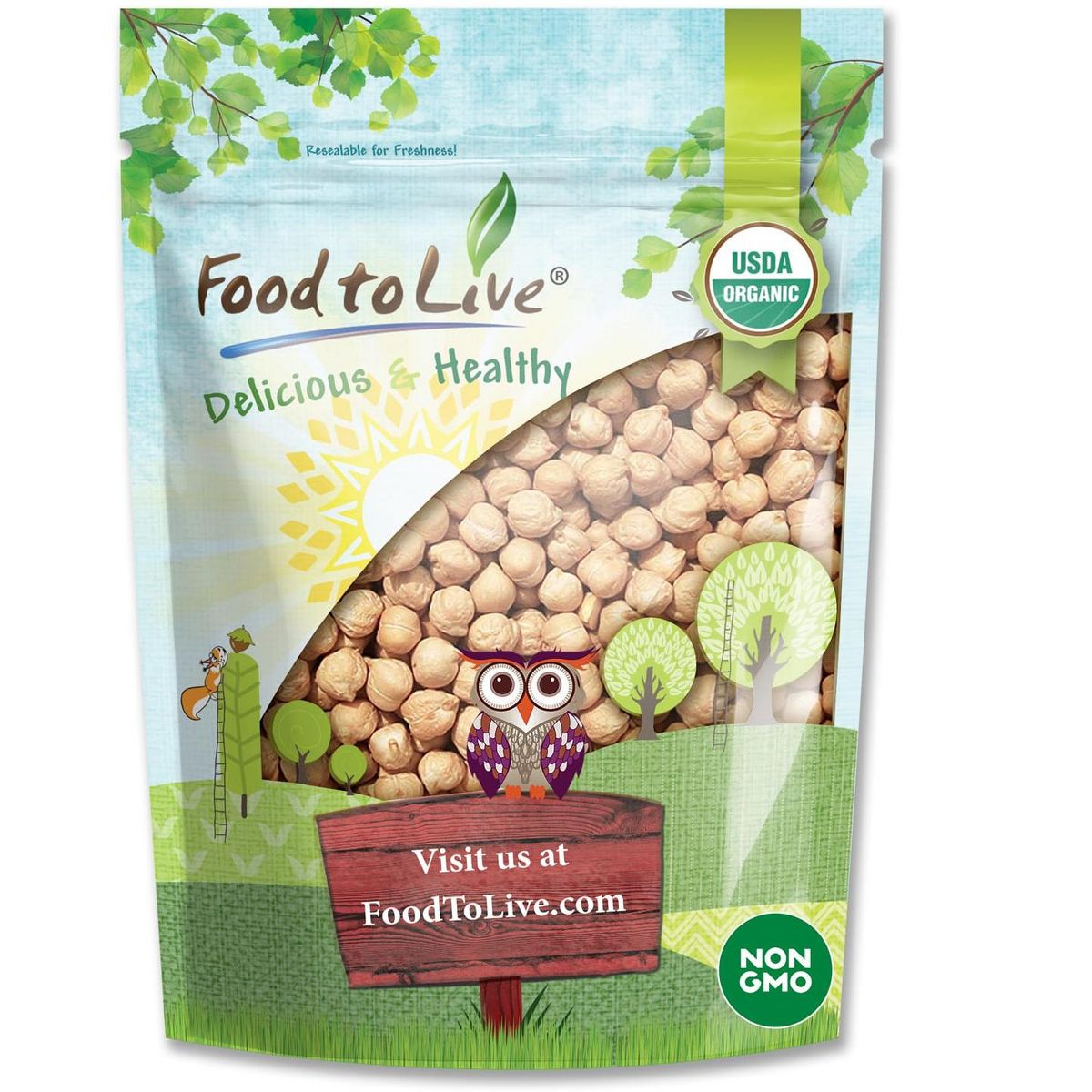 Garbanzos Orgánicos / Chícharos Secos - por Food To Live