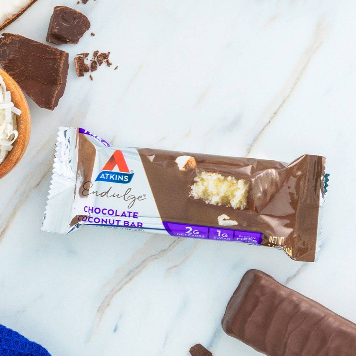 Atkins Endulge Barras de Chocolate y Coco - Imagen 6