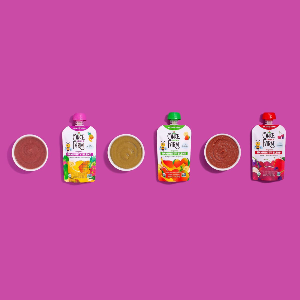 Once Upon a Farm Batido Orgánico de Inmunidad Mango Plátano Espirulina para Niños - 3.2 oz - Imagen 7