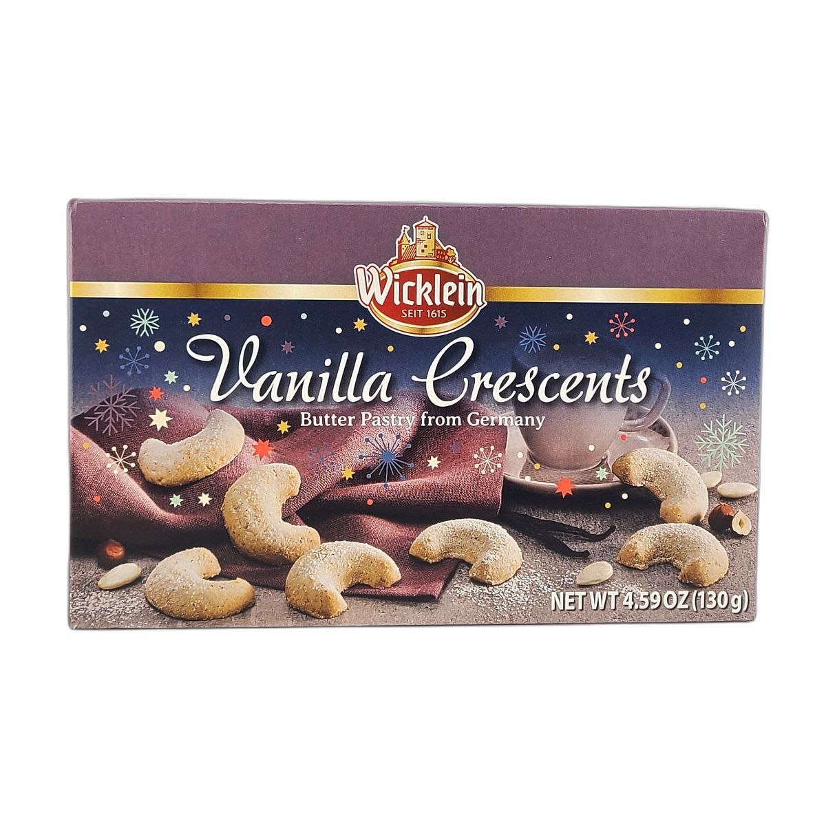 Galletas de Mantequilla Wicklein en Forma de Media Luna Sabor Vainilla 4.59 oz / 130 g