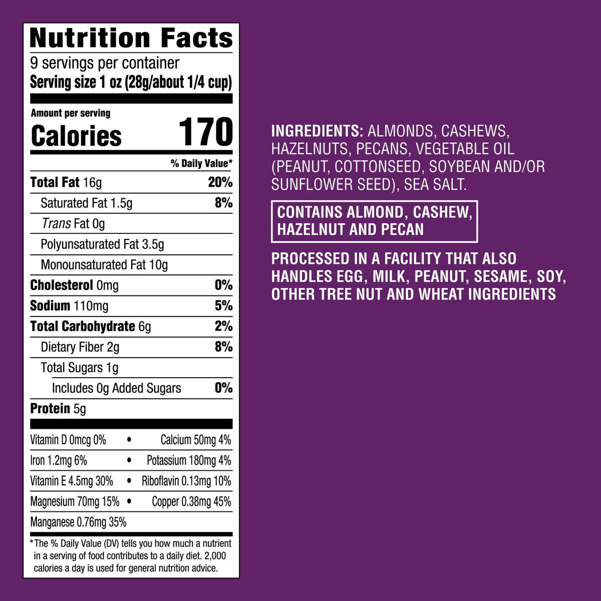 Mezcla de nueces tostadas con sal marina - 9 oz - Good & Gather™ - Imagen 5