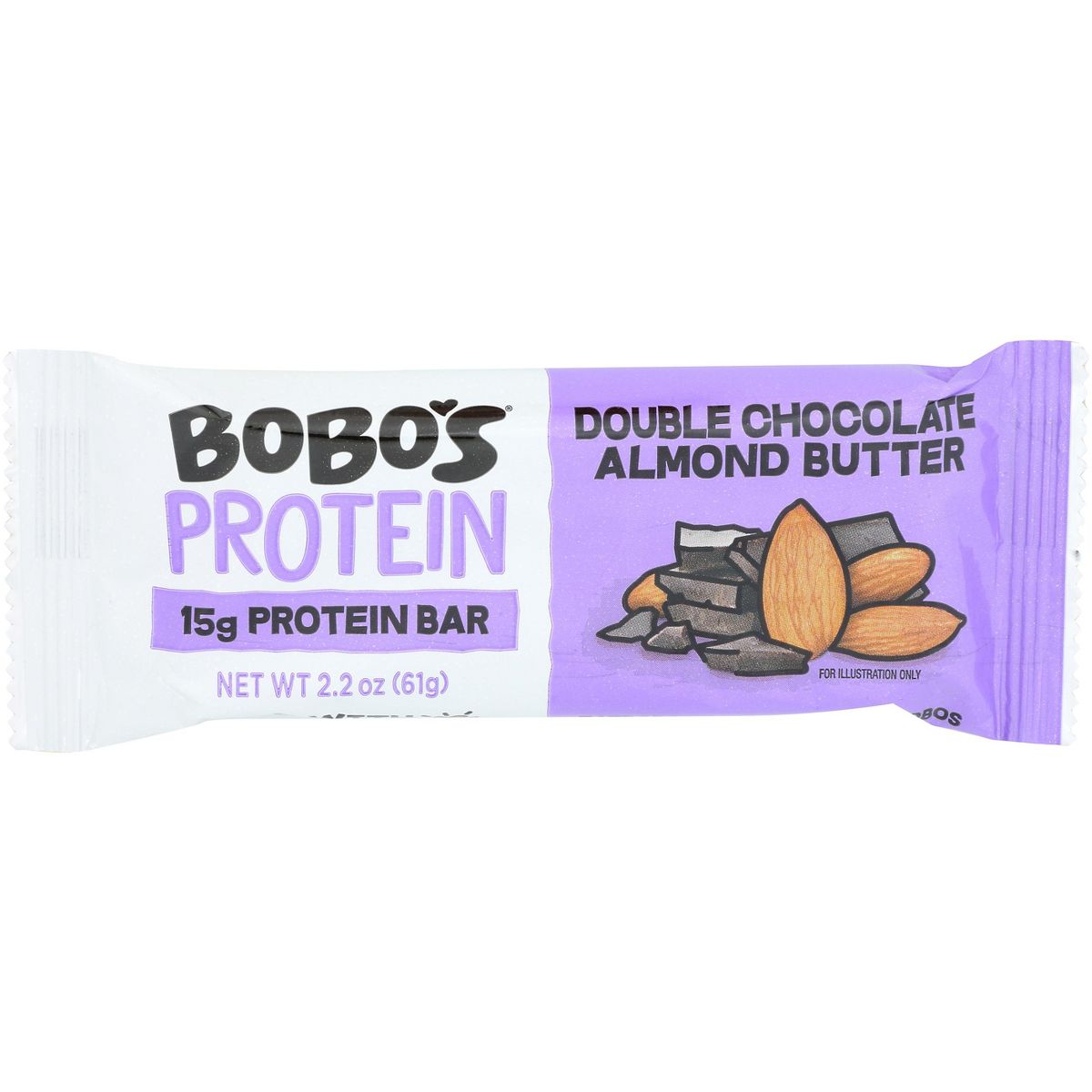Barra de Proteína Bobos Sabor Chocolate Doble con Almendra - Caja con 12 Piezas - 2.2 oz - Imagen 3