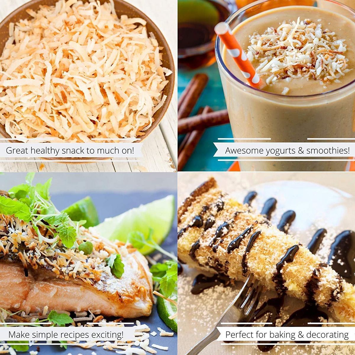 Coco Tostado Endulzado en Hojuelas Fancy por It's Delish, 22 OZ | Contenedor Jumbo - Imagen 6