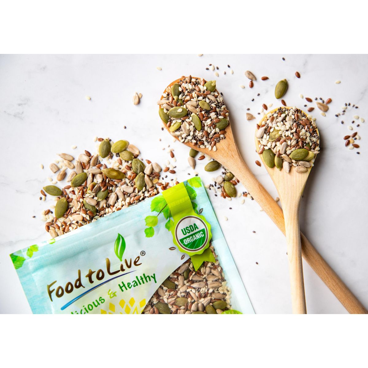 Mezcla Orgánica de 5 Semillas Super - por Food To Live - Imagen 9