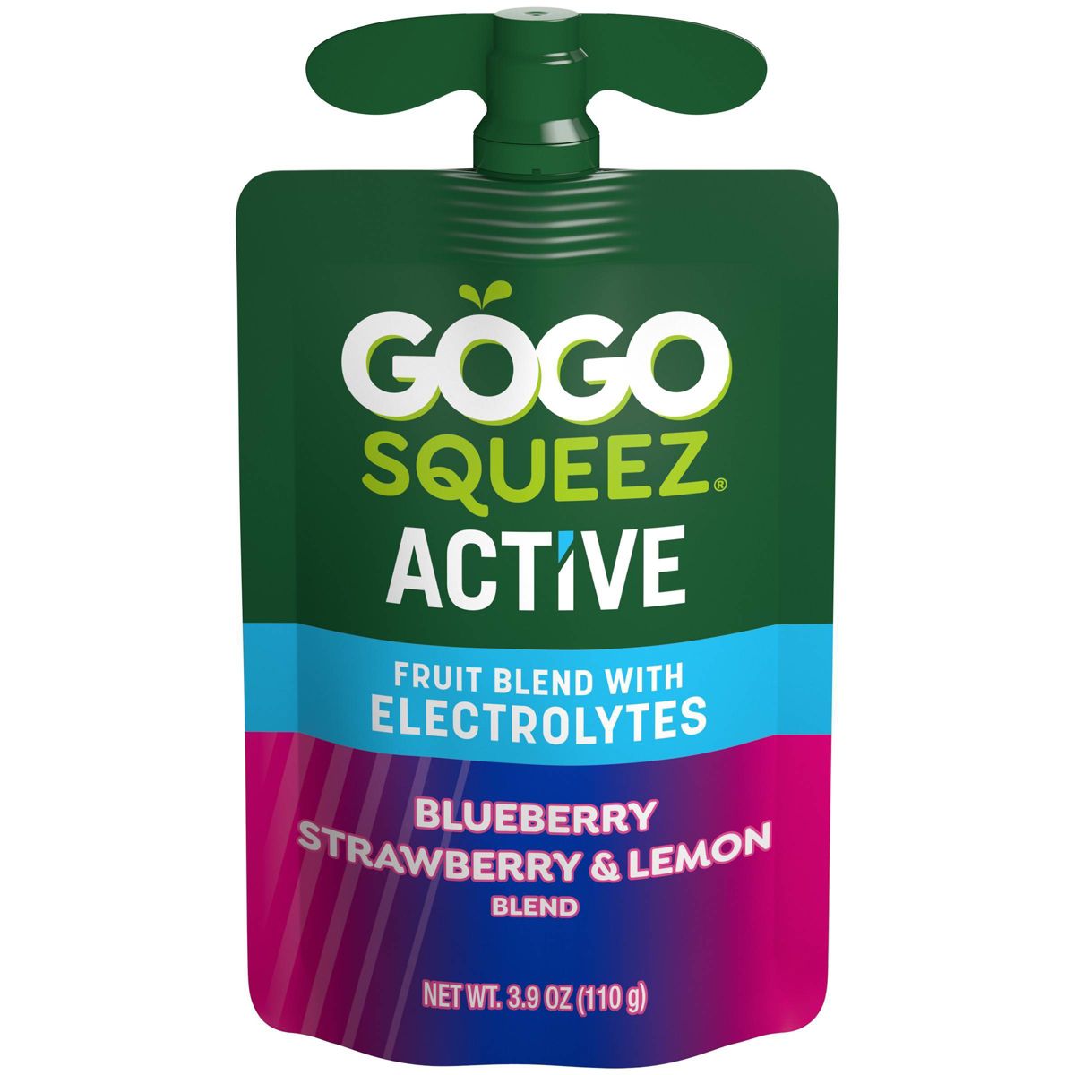 GoGo SqueeZ Active Electrolitos Sin Azúcar Añadido Puré de Frutas Arándano, Fresa y Limón en Bolsitas - 3.9 oz/10 ct - Imagen 4
