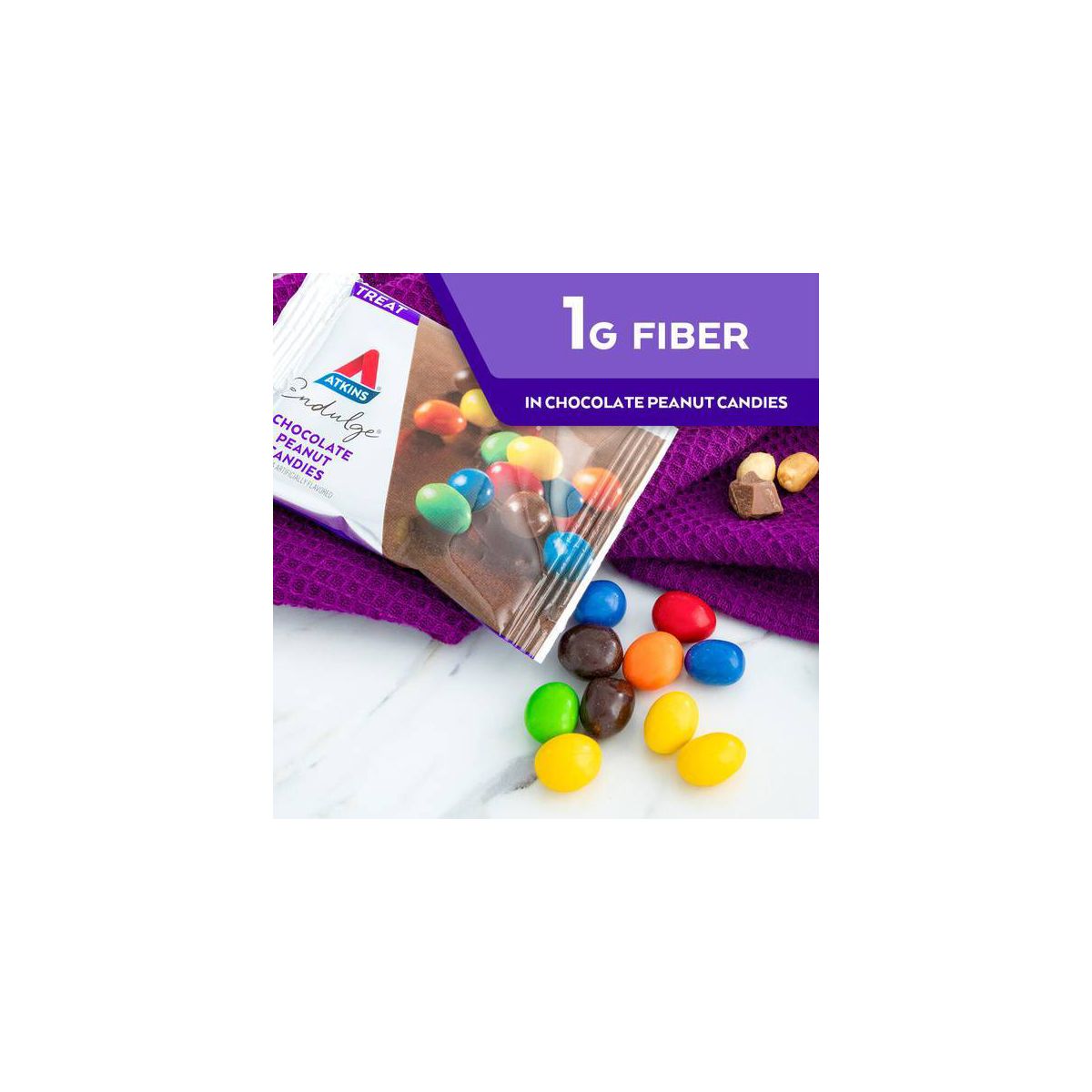 Atkins Endulge Chocolate Peanut Candies - 5ct/6oz - Imagen 6