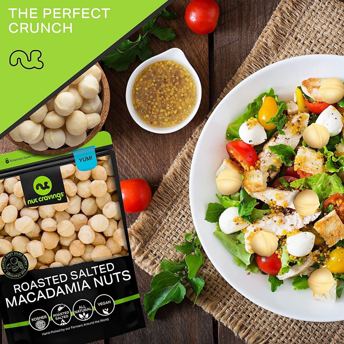 Nueces de Macadamia Recién Tostadas y Saladas, Enteras y en Trozos por Nut Cravings - Imagen 8