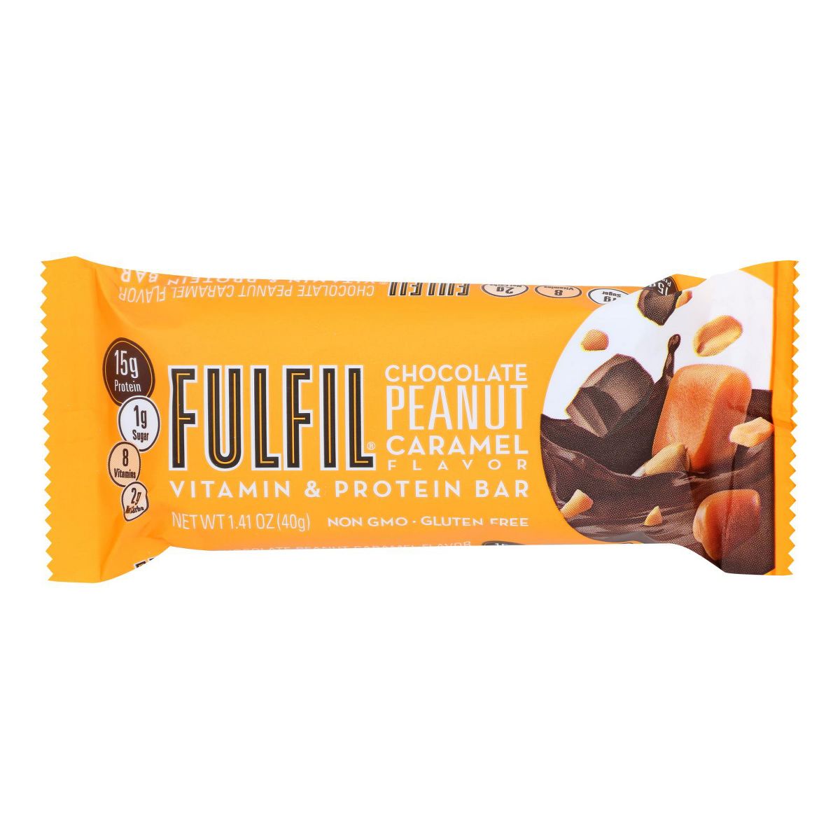 Fulfil - Barra de Proteína - Chocolate, Cacahuate y Caramelo - Caja con 12 - 1.41 oz - Imagen 2