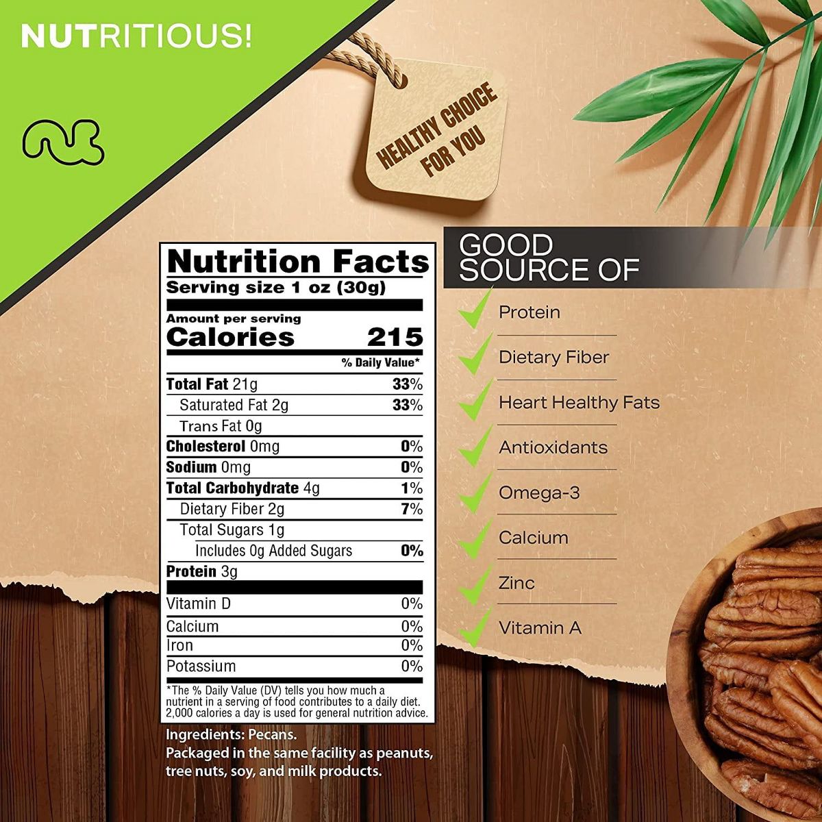 Nueces Pecanas Crudas en Mitades y Pedazos, Sin Sal, Sin Cáscara por Nut Cravings - Imagen 4