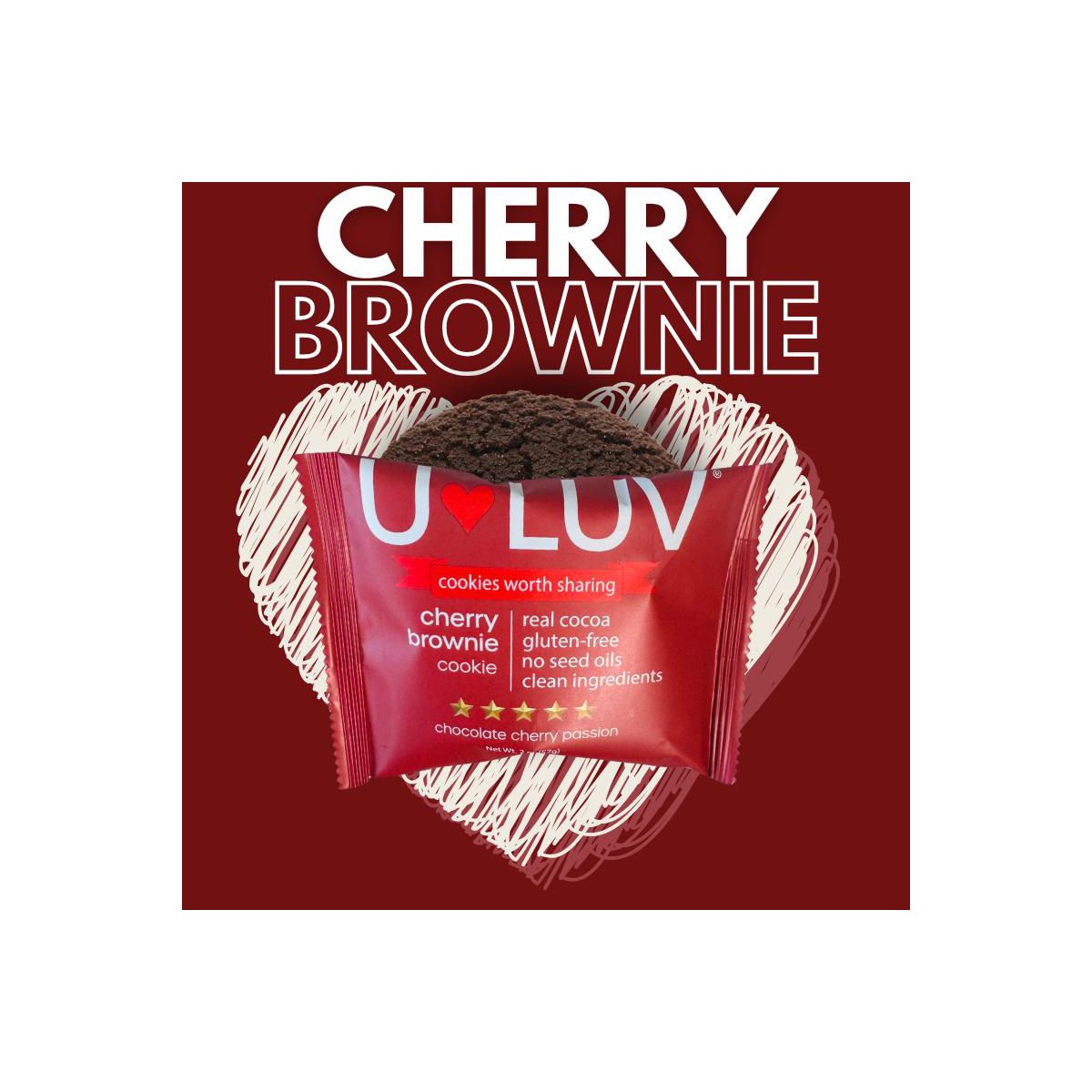 Galleta Brownie de Cereza U-LUV Foods, Paquete de 6 - Imagen 4