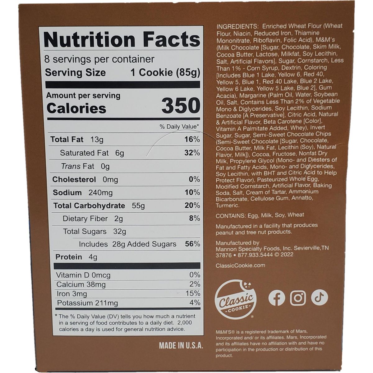 Galletas Soft Baked Classic Cookie, 8 Galletas Envueltas Individualmente por Caja - Imagen 6