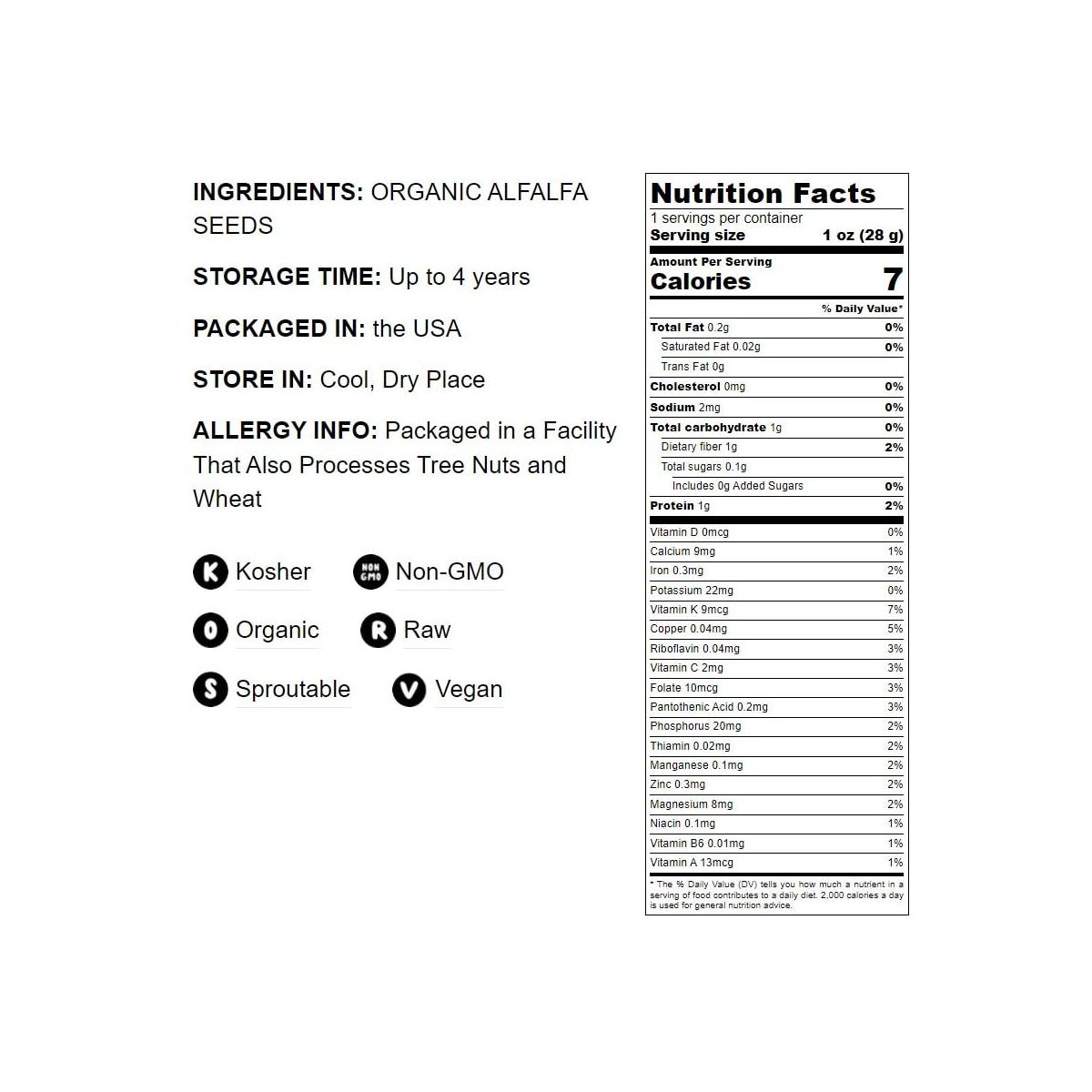 Semillas Orgánicas para Brotar de Alfalfa - por Food To Live - Imagen 6