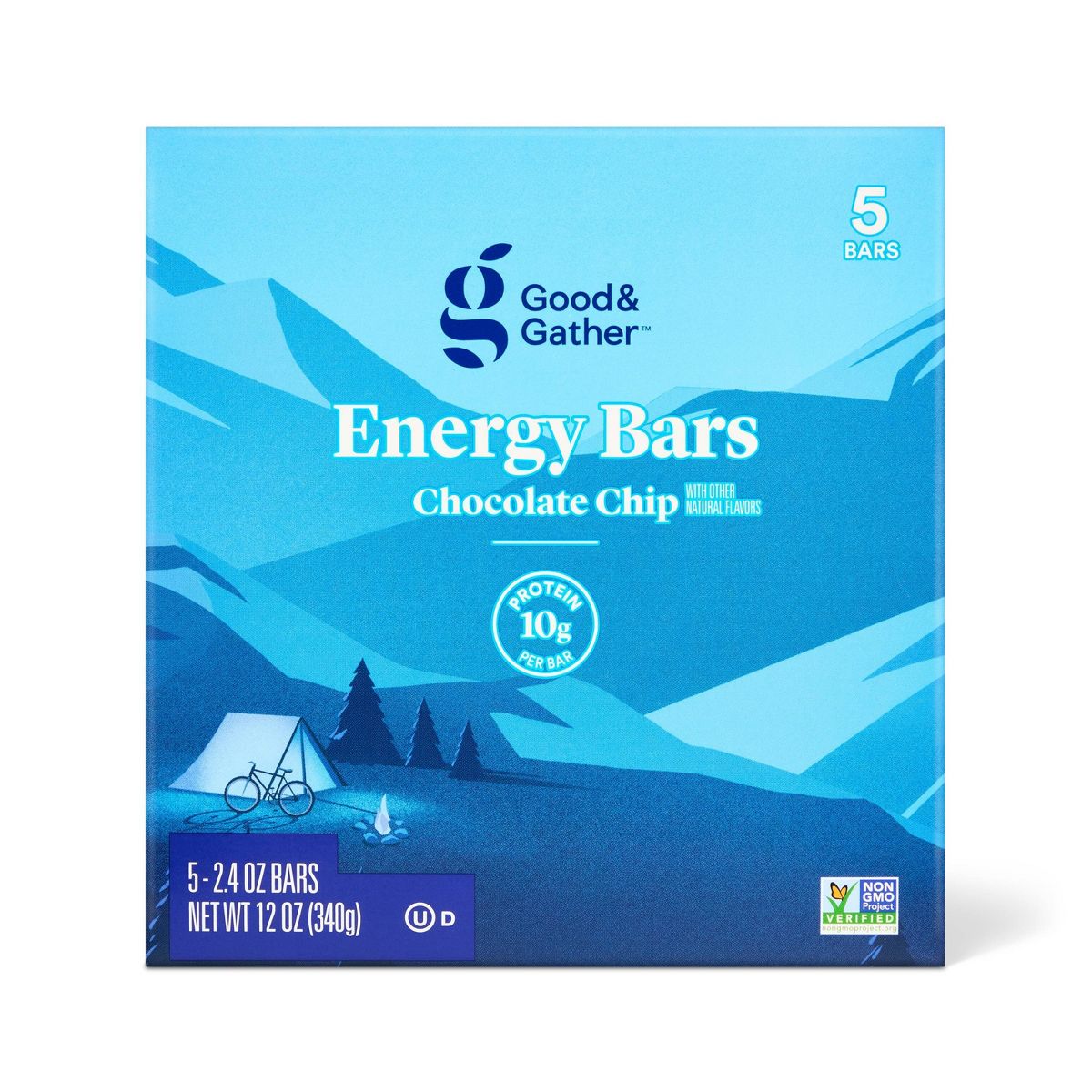 Barra Energética con Chispas de Chocolate - 10g de Proteína - 5ct - Good & Gather™