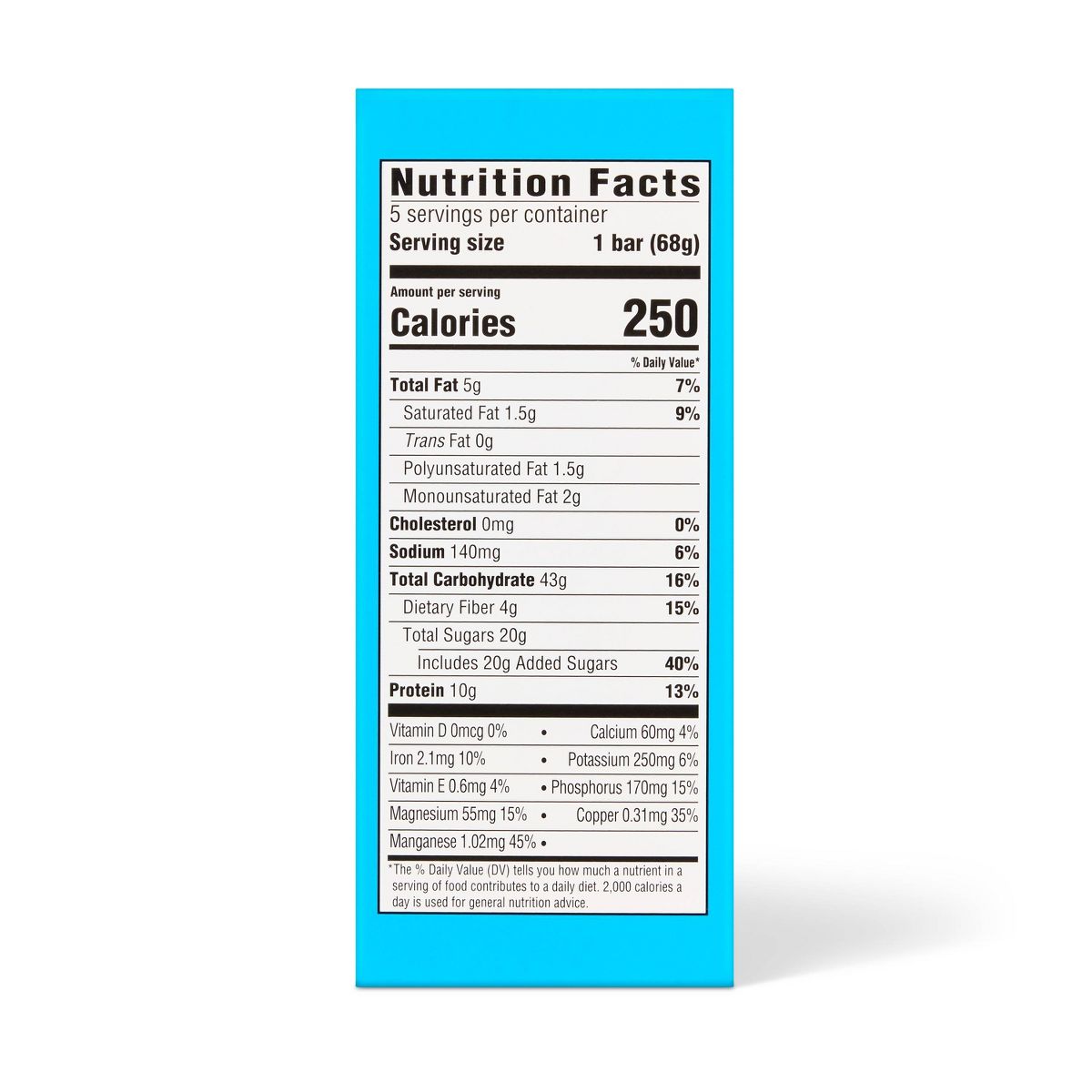 Barra Energética con Chispas de Chocolate - 10g de Proteína - 5ct - Good & Gather™ - Imagen 3