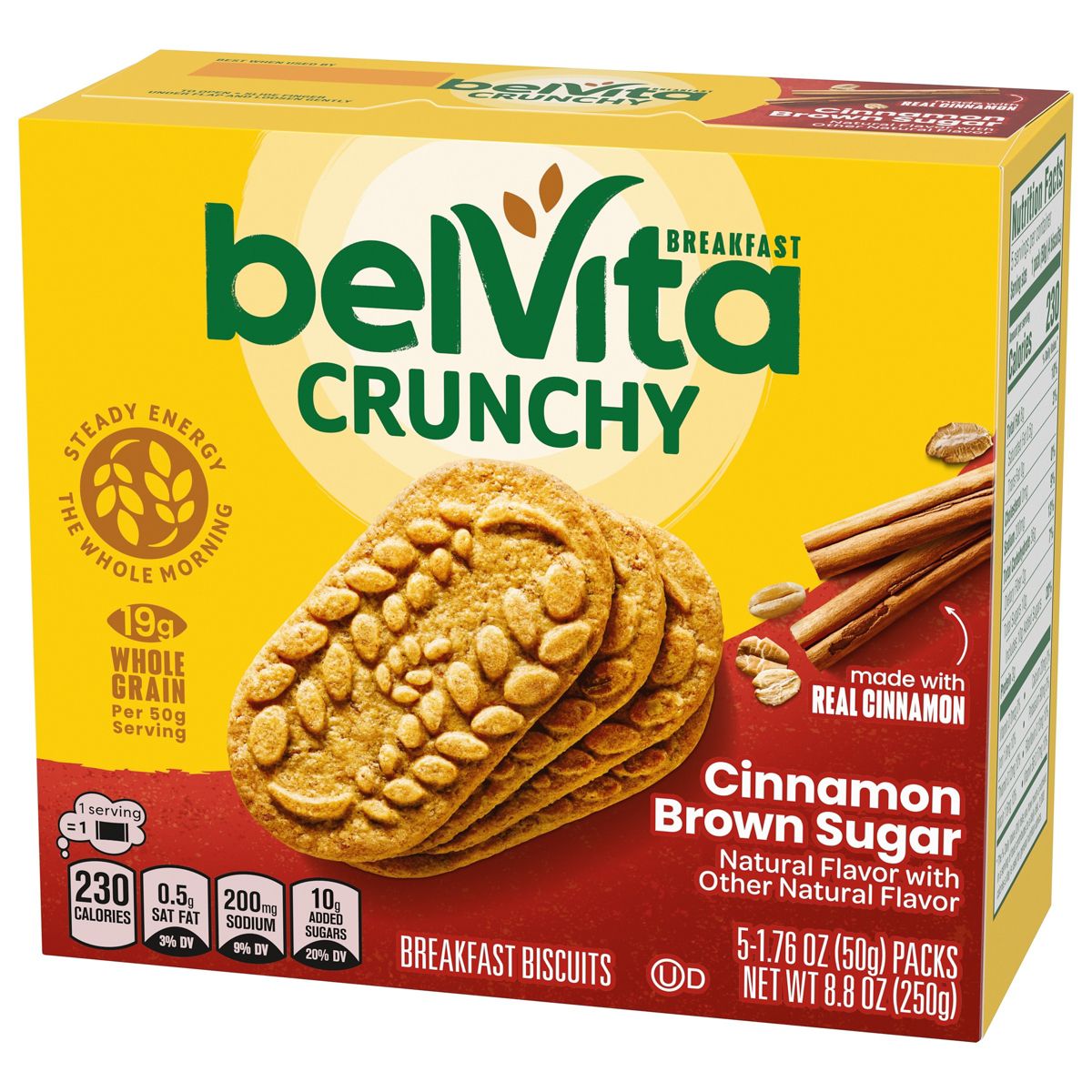 Galletas para Desayuno BelVita Sabor Canela y Azúcar Morena - 8.8 oz / Paquete de 5 - Imagen 3