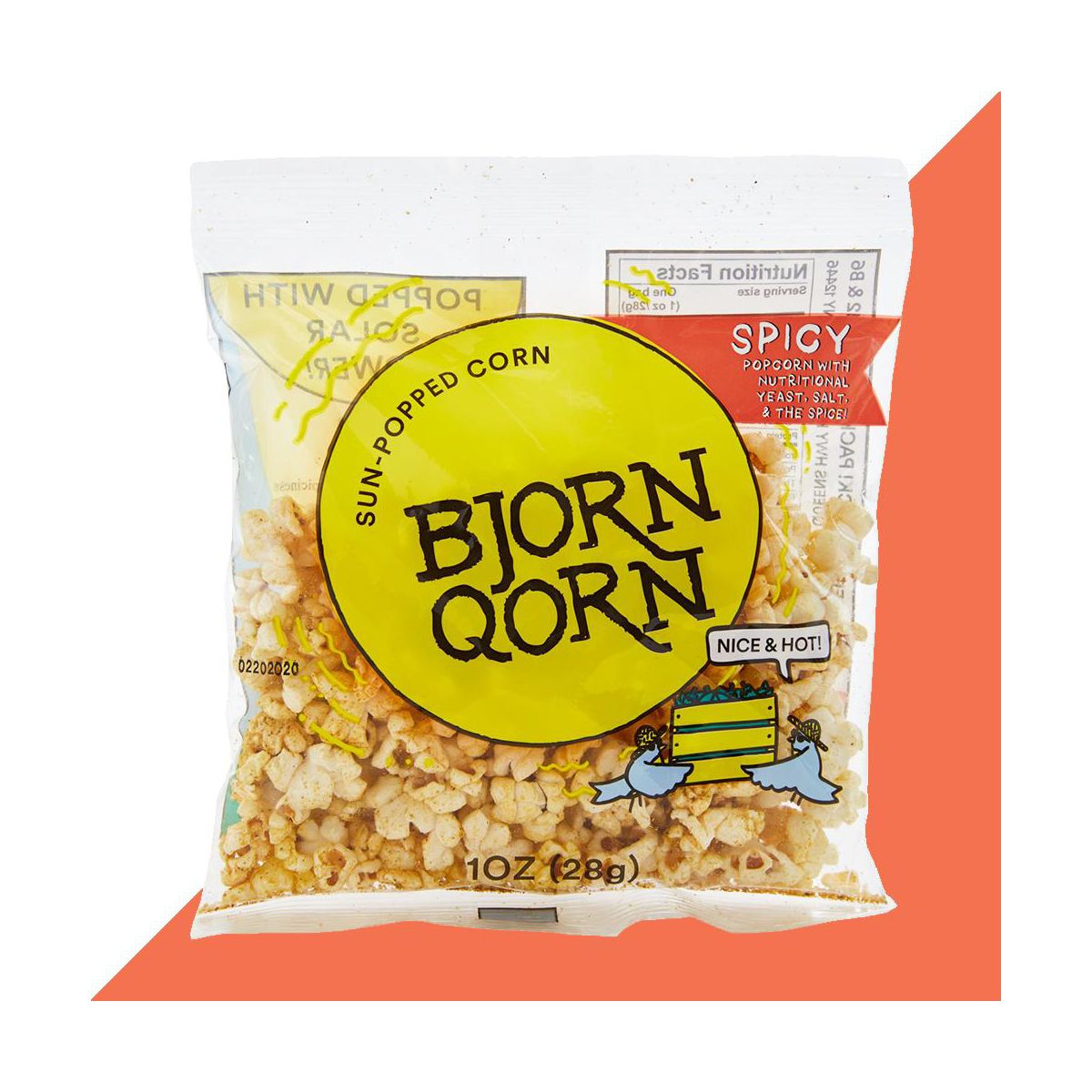 BjornQorn Picante, Paquete de 15 (1 oz) de Palomitas