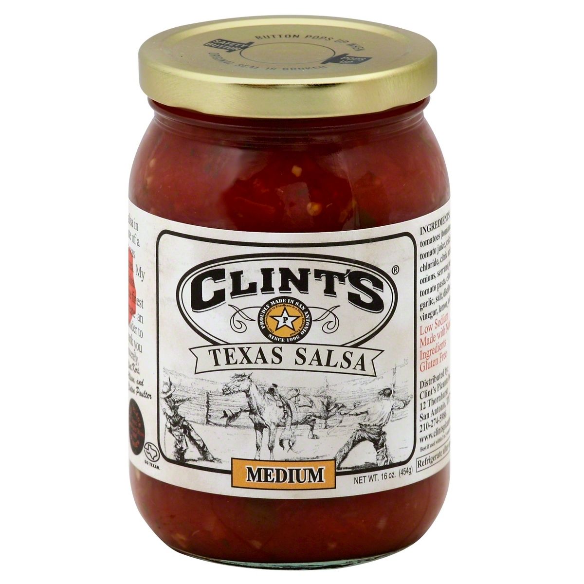 Salsa Clint's Texas Medium 16 oz - Imagen 2