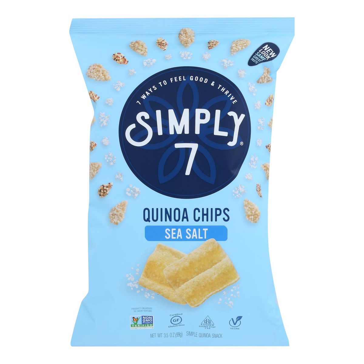 Simply 7 - Papas de Quinua Sal de Mar - Paquete de 8 - 3.5 oz - Imagen 2