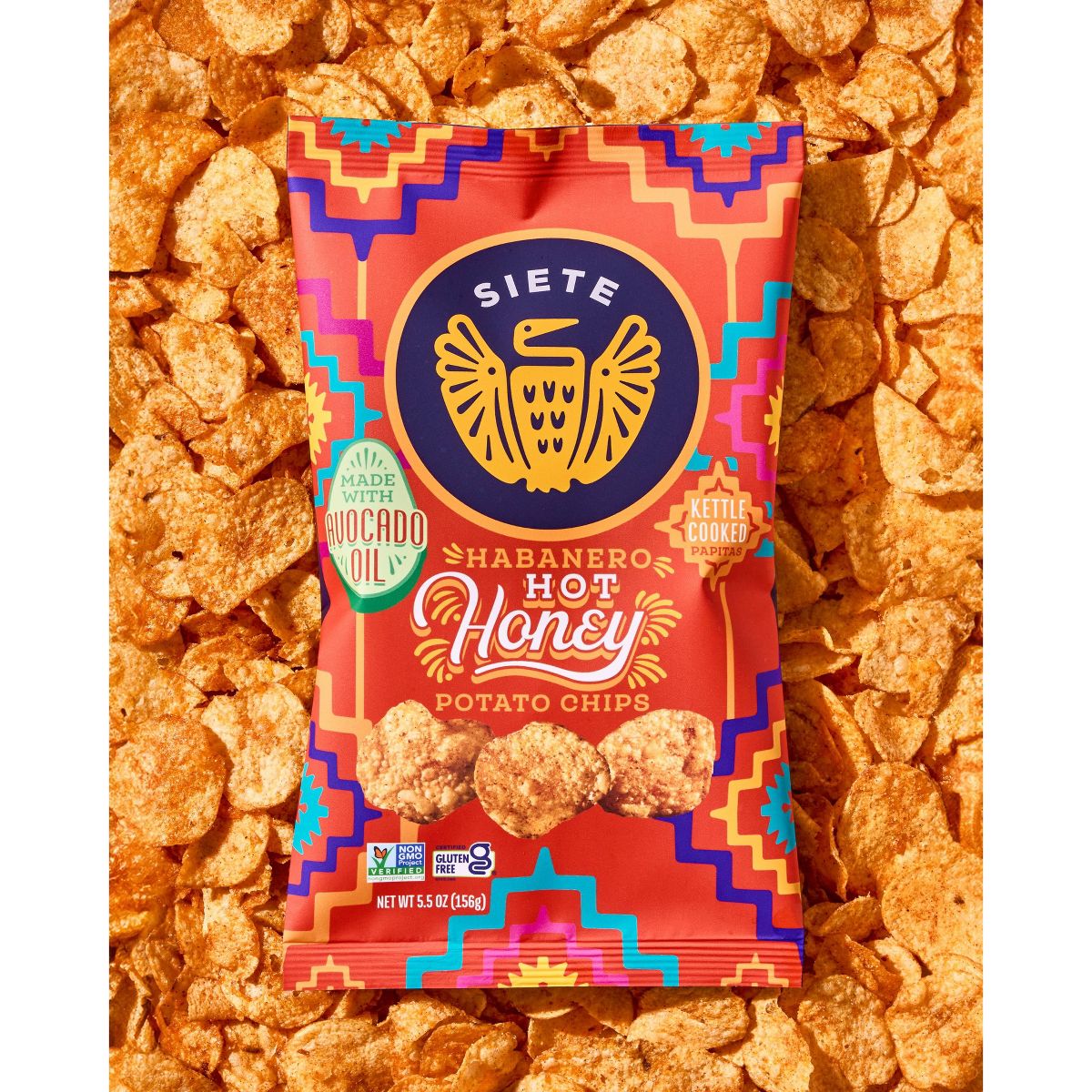 Papas fritas Siete Habanero Honey estilo Kettle Cooked - 5.5 oz - Imagen 4