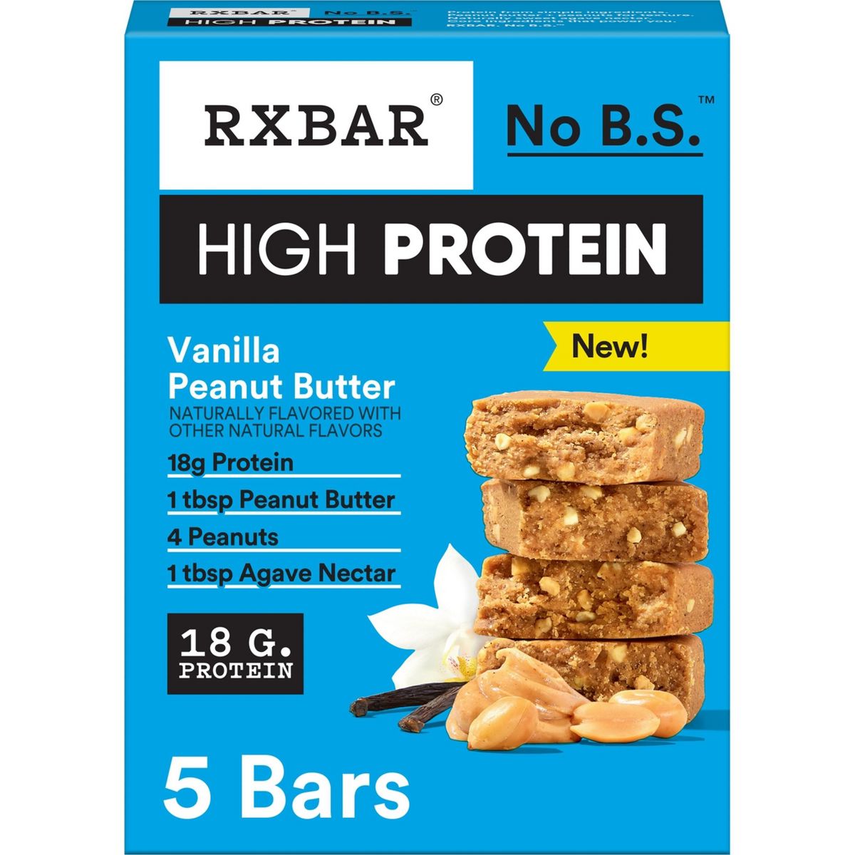RXBAR Barritas de Proteína Sabor Vainilla y Crema de Cacahuate - 10.5 oz / 5 ct - Imagen 2