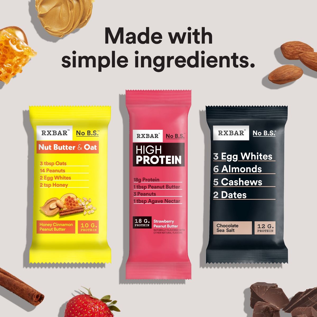 RXBAR Barritas de Proteína Sabor Vainilla y Crema de Cacahuate - 10.5 oz / 5 ct - Imagen 9
