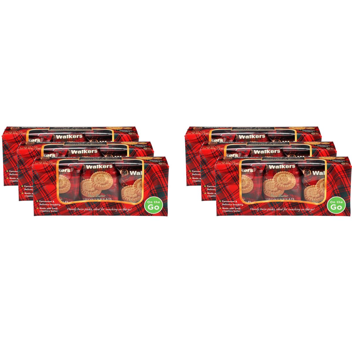 Walkers Shortbread Rounds Snack Pack - Paquete de 6 - 7.2 oz